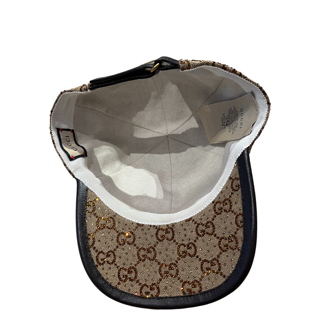 GUCCI GG canvas baseball hat with crystals (Preowned)