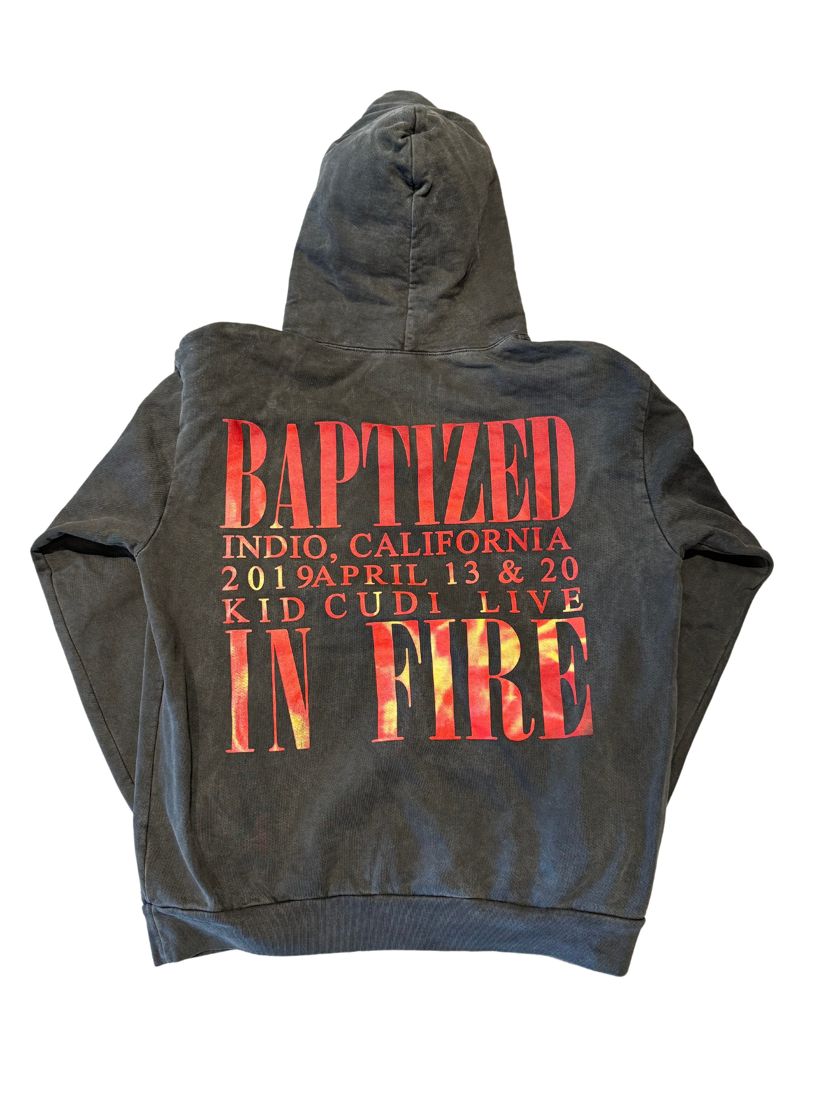 Kid Cudi Saves Baptized In Fire Hoodie Washed Black (Preowned)