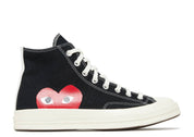 Converse X CDG Play Chuck Taylor All-Star 70 Hi Black (Preowned Size 10)