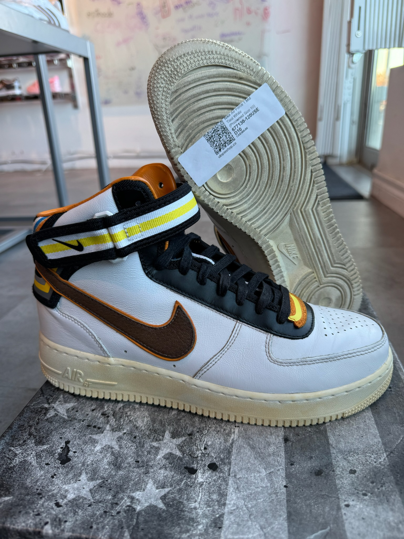 Nike Air Force 1 Mid Tisci White (Preowned Size 10)