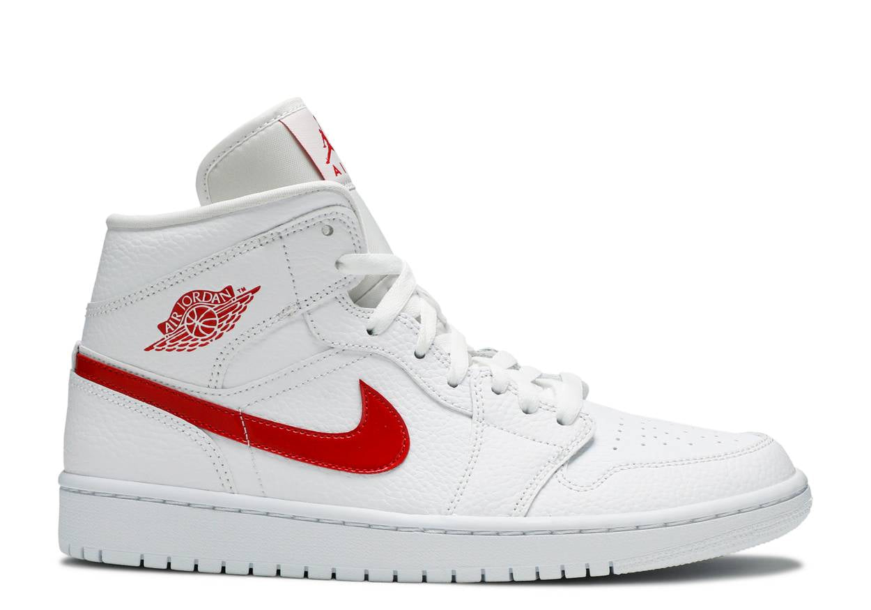 Jordan 1 Mid White University Red (W)