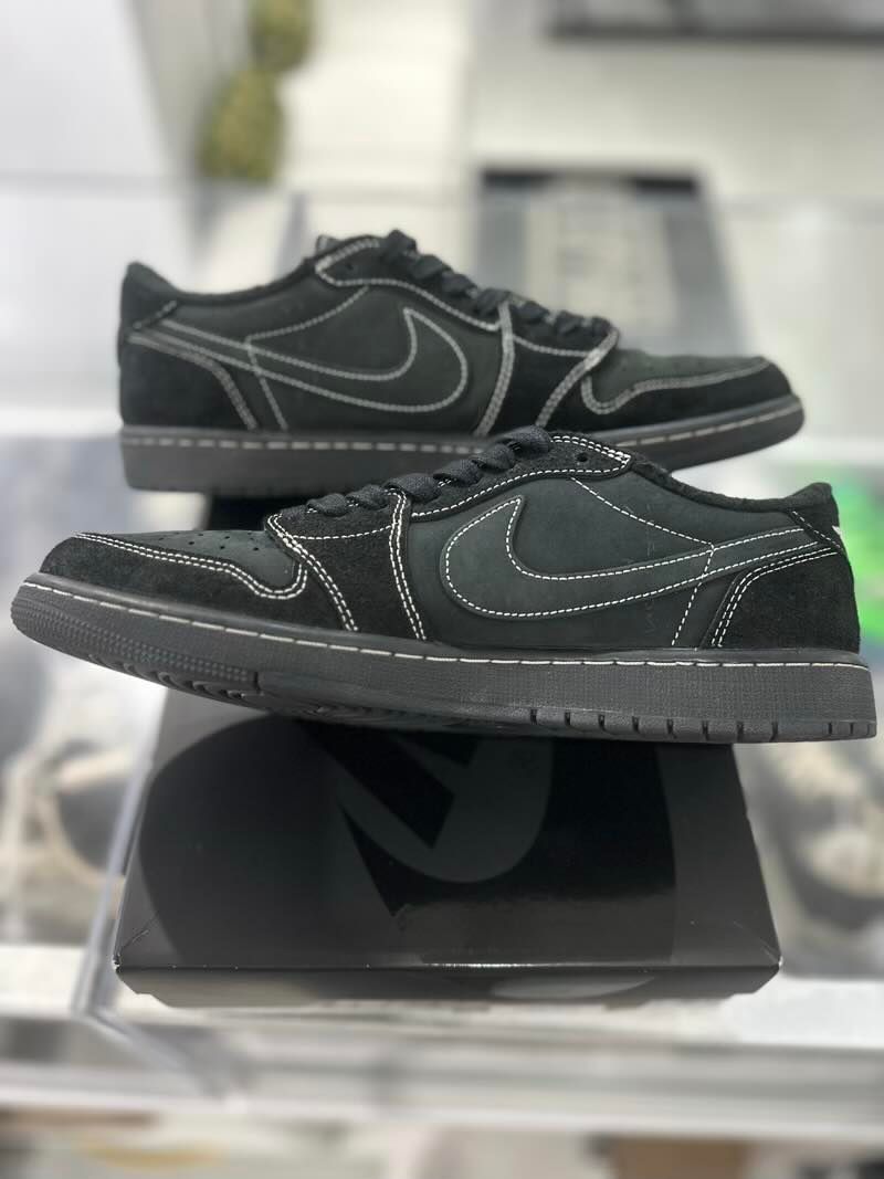 Jordan 1 Retro Low Travis Scott Black Phantom, pre-owned, US Men's 11 – photo 5 of 7