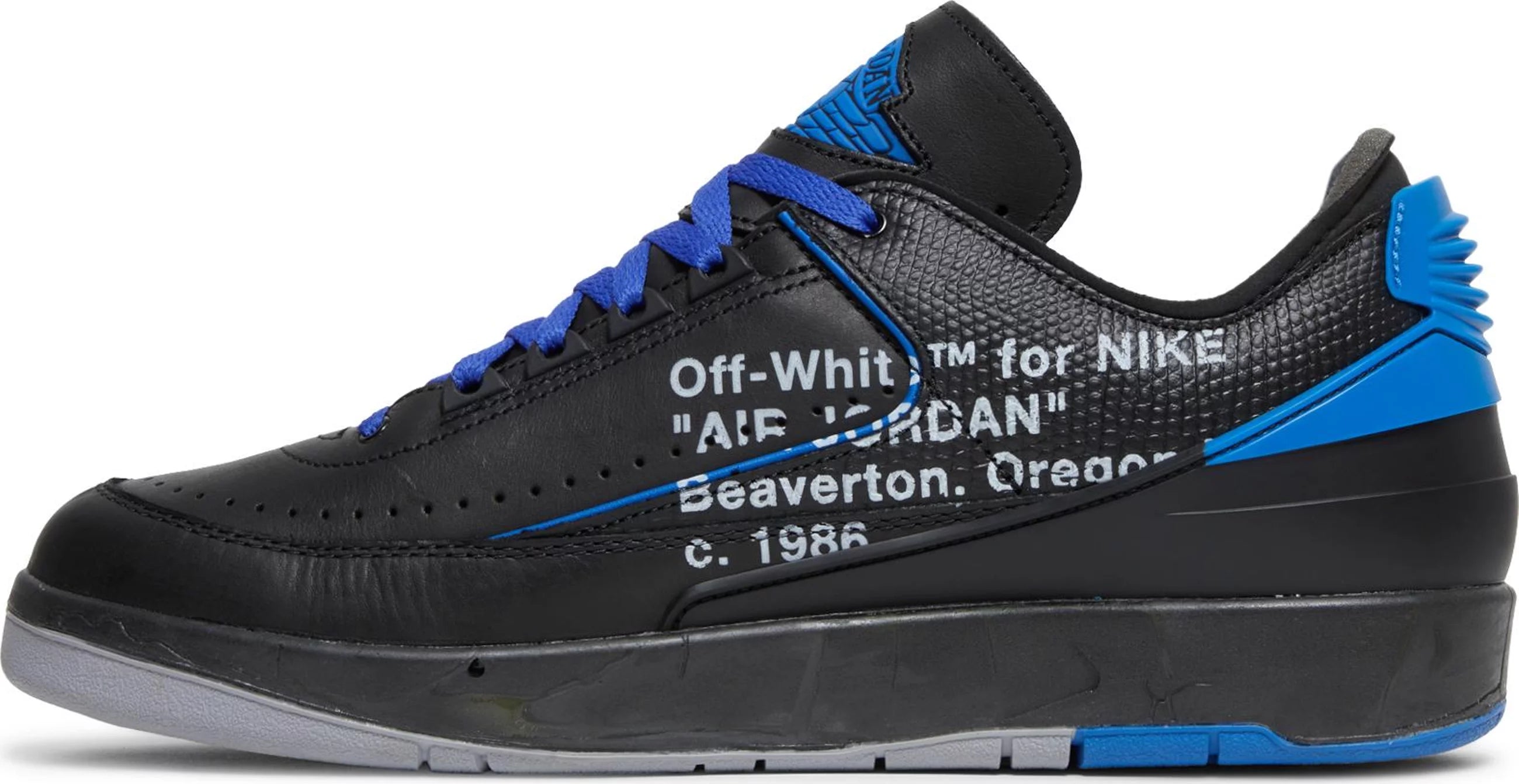 Jordan 2 Retro Low SP Off-White Black Blue, brand new, US Men's 15 – photo 5 of 7