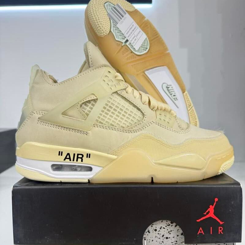 Jordan 4 Retro Off-White Sail (Women's), pre-owned, US Women's 7.5 – photo 2 of 7