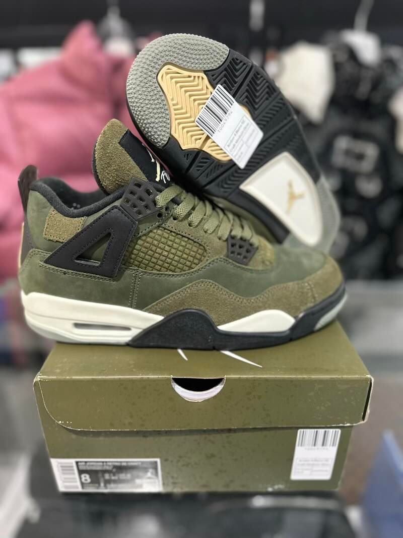 Jordan 4 Retro SE Craft Medium Olive, pre-owned, US Men's 8 – photo 2 of 7