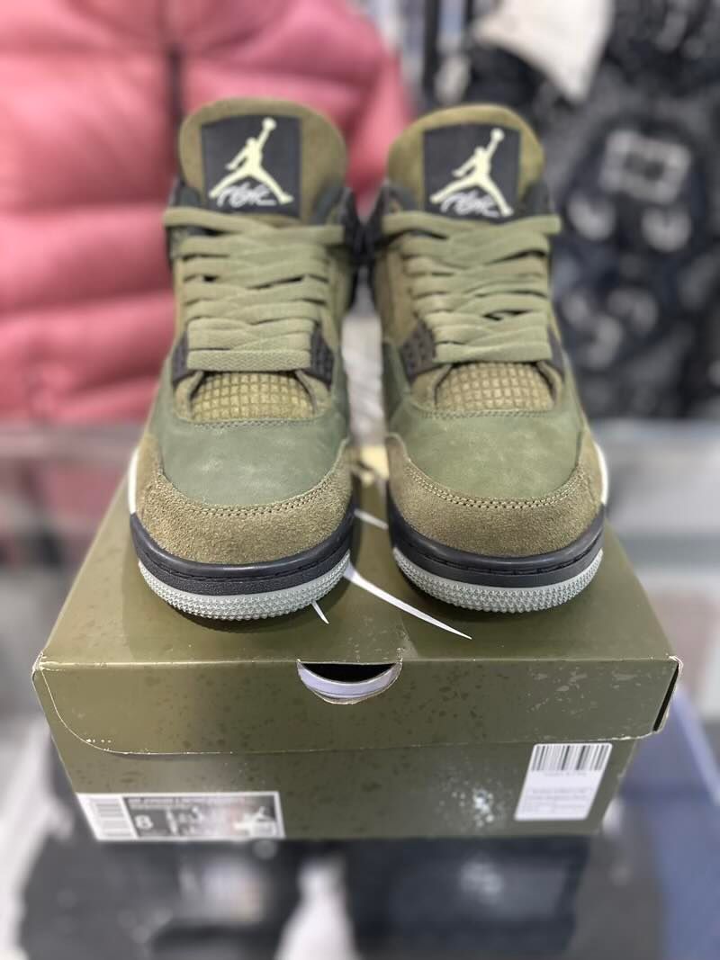 Jordan 4 Retro SE Craft Medium Olive, pre-owned, US Men's 8 – photo 3 of 7