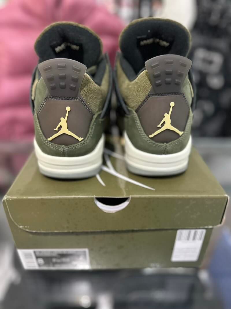 Jordan 4 Retro SE Craft Medium Olive, pre-owned, US Men's 8 – photo 4 of 7