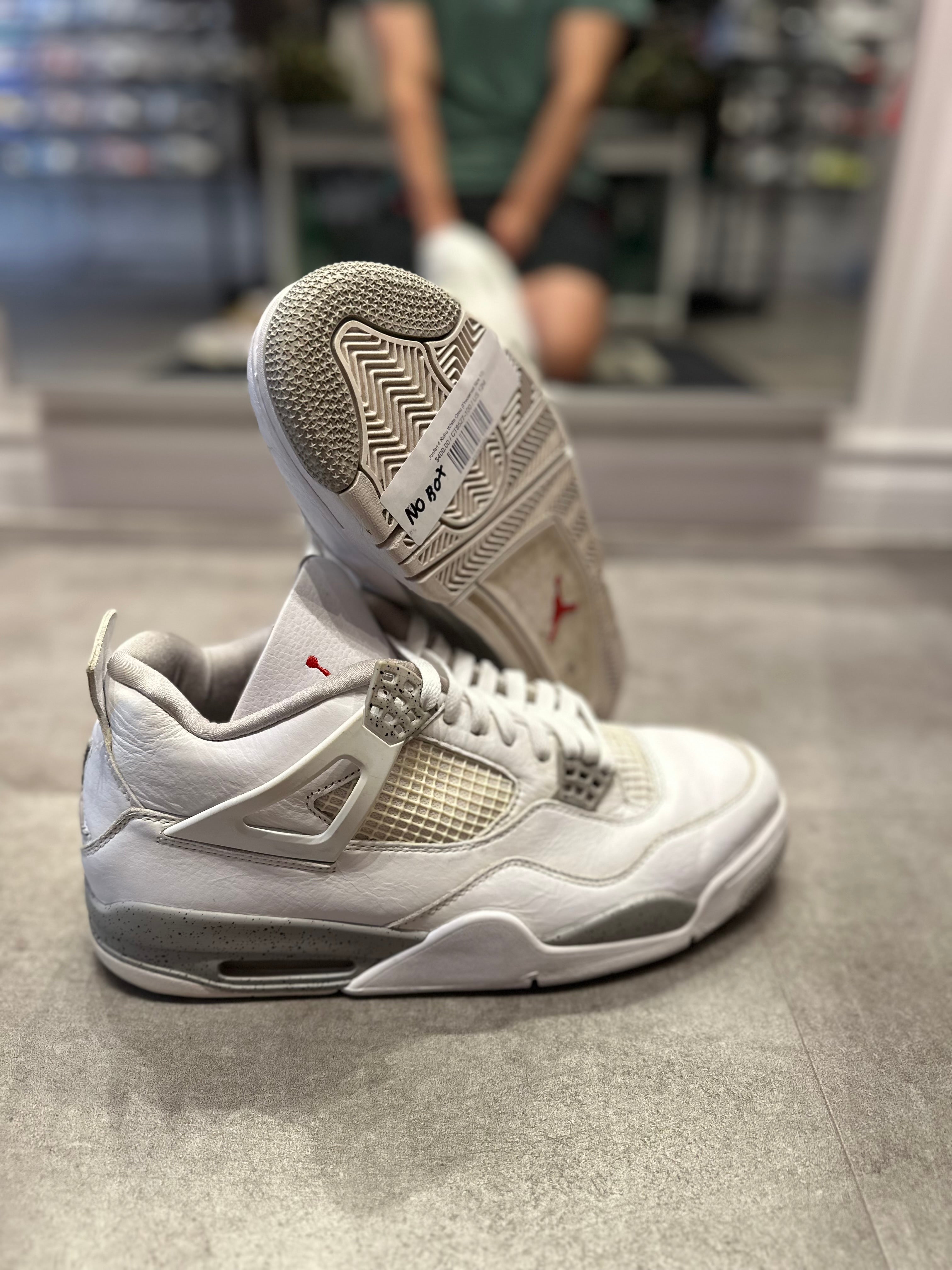 Jordan 4 Retro White Oreo (2021), pre-owned, US Men's 12 – photo 7 of 7