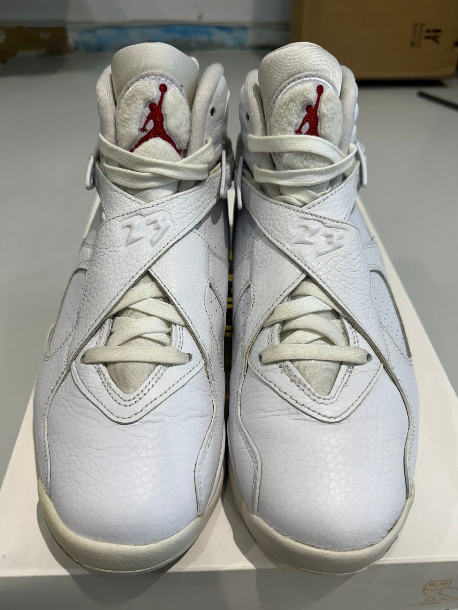 Jordan 8 Retro Ovo White, pre-owned, US Men's 9 – photo 3 of 7