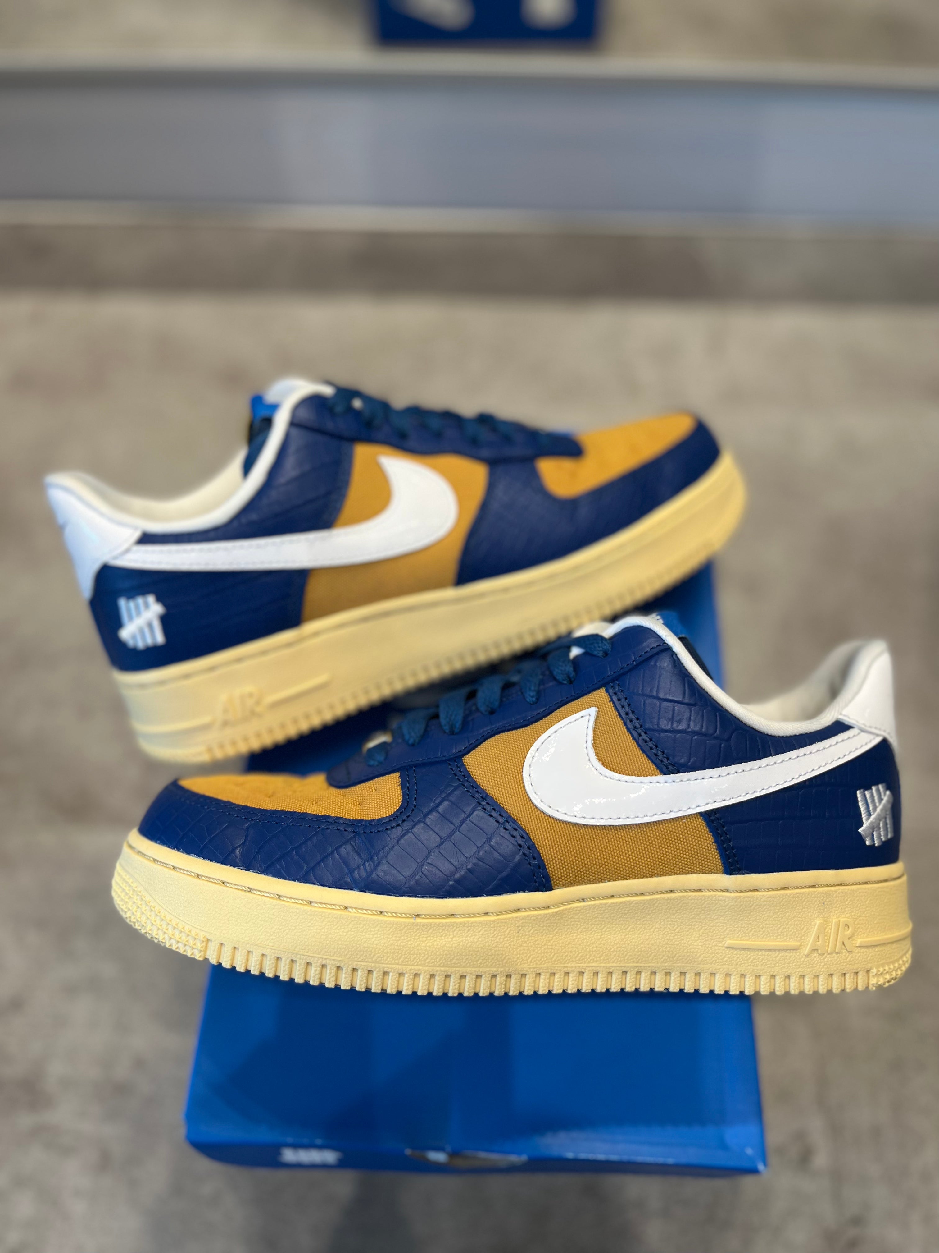 Nike Air Force 1 Low Undefeated On It Blue Yellow Croc (Preowned)