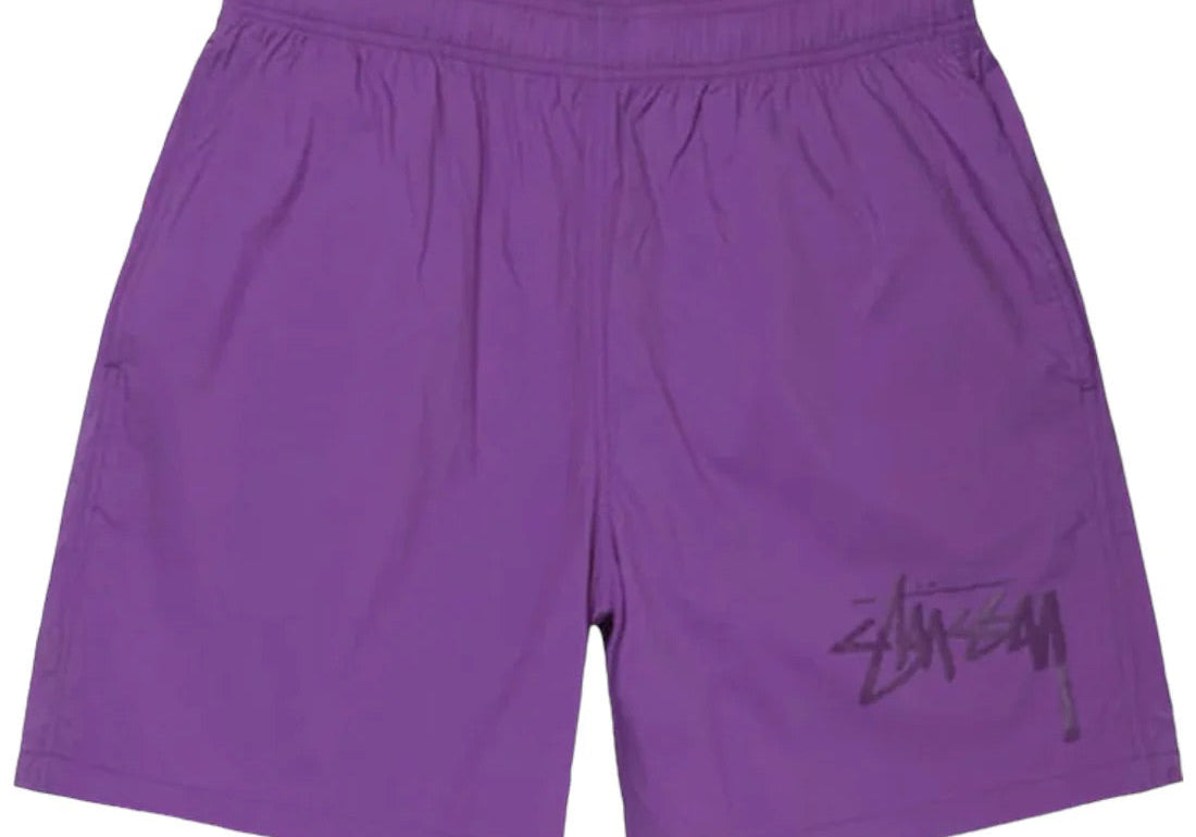 Stussy Big Stock Logo Nylon Short Purple