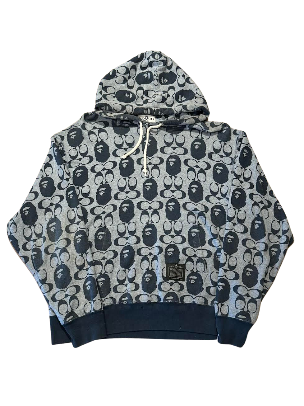 Bape X Coach Pullover Hoodie Grey (Preowned)