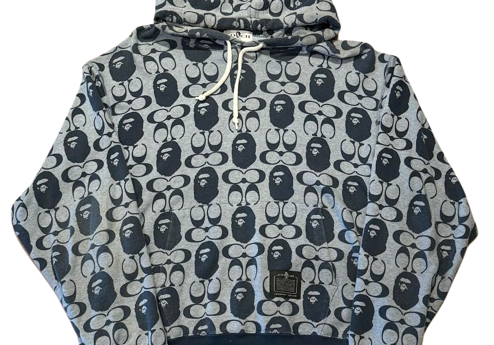 Bape X Coach Pullover Hoodie Grey (Preowned)