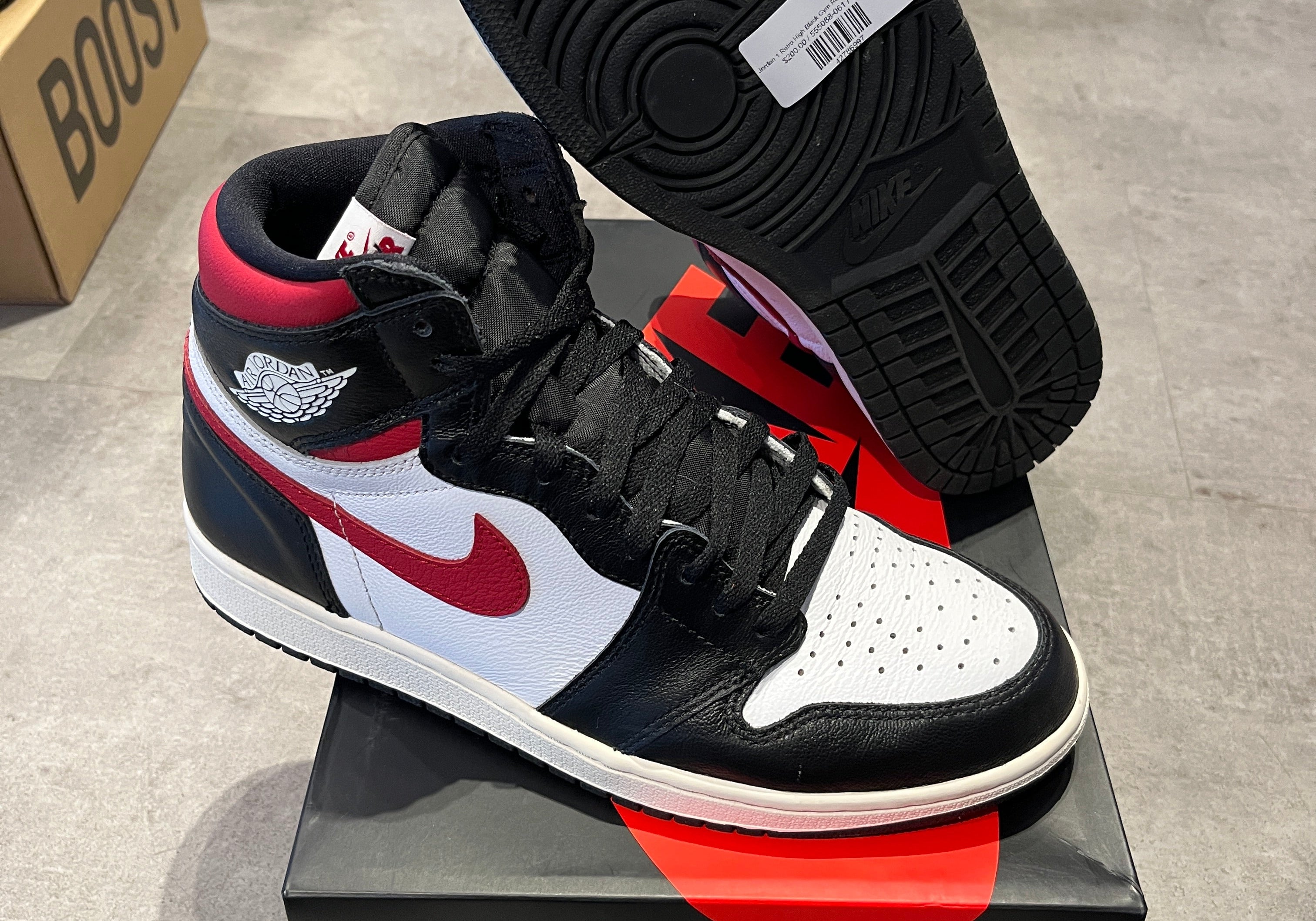 Jordan 1 Retro High Black Gym Red (Preowned Size 10)