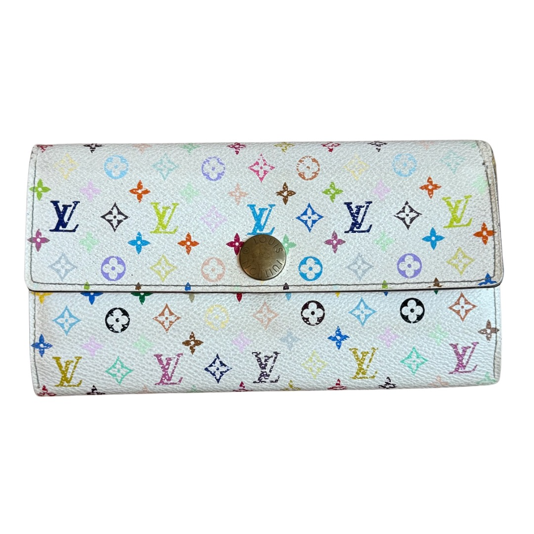 Louis Vuitton x Takashi Murakami Sarah Wallet White (Preowned)