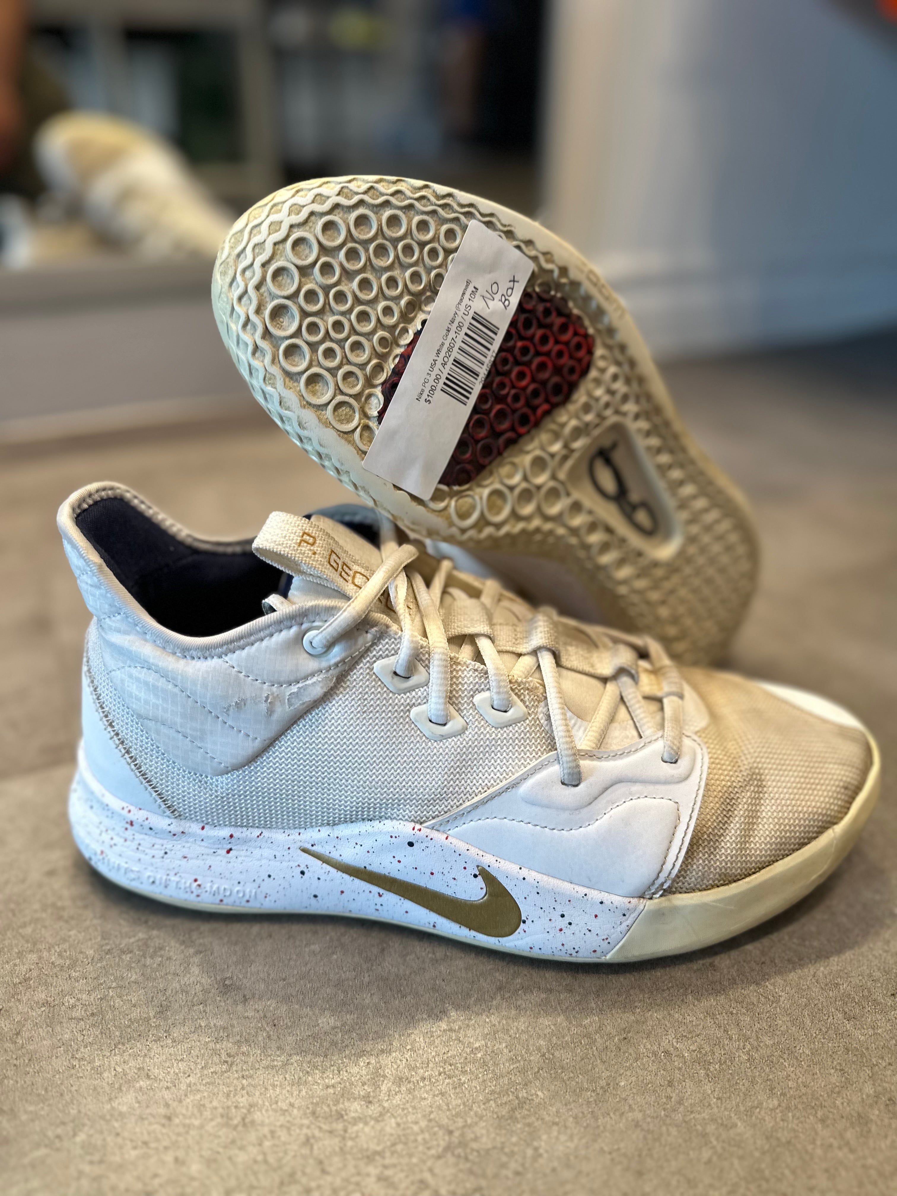 Nike PG 3 USA White Gold Navy (Preowned)