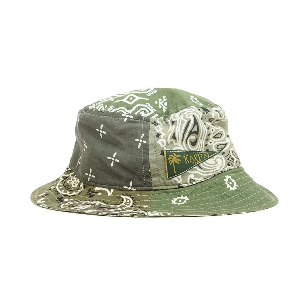 Kapital Bandana Bucket Hat Green, brand new