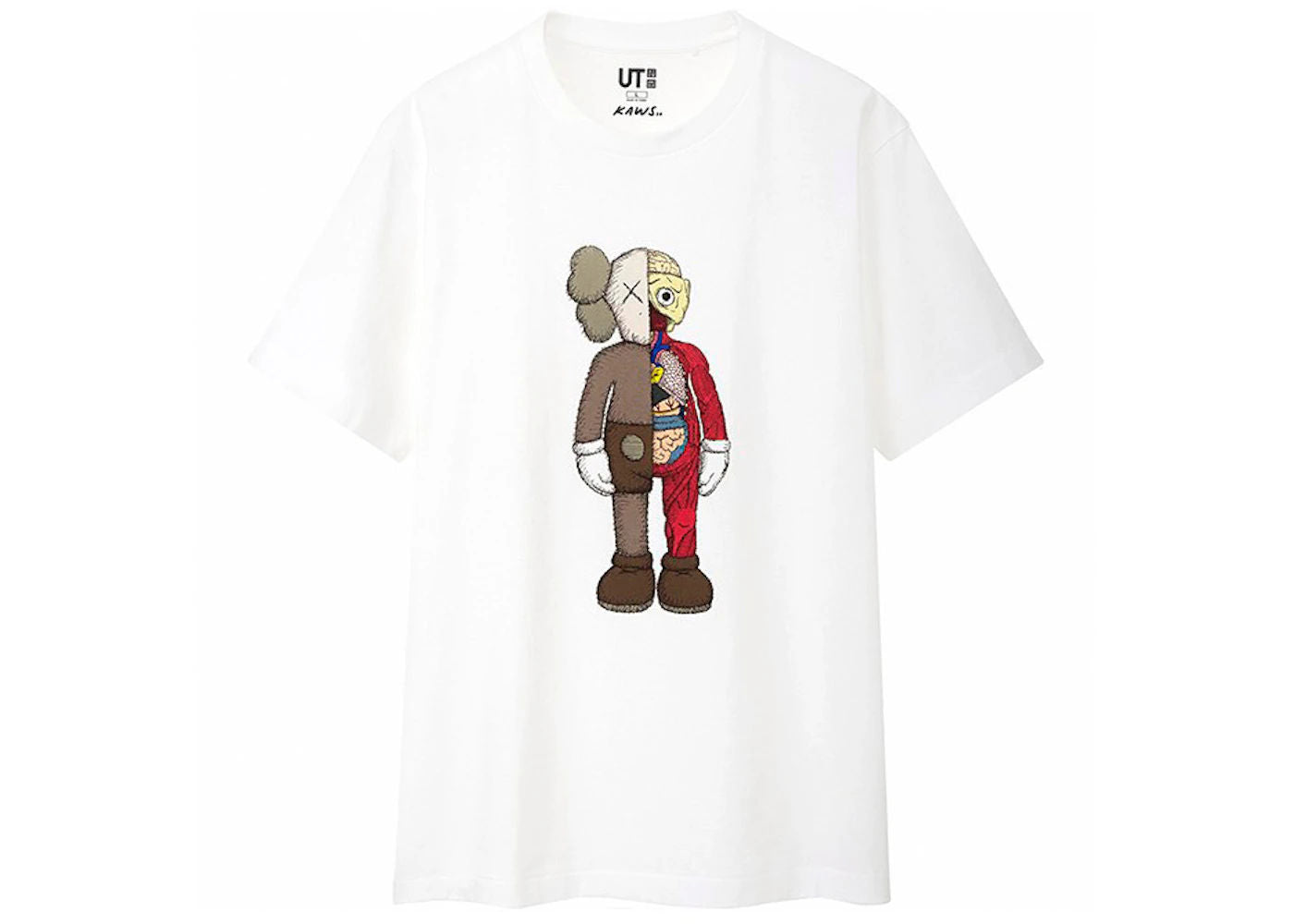 KAWS x Uniqlo Flayed Tee White, brand new, size XS