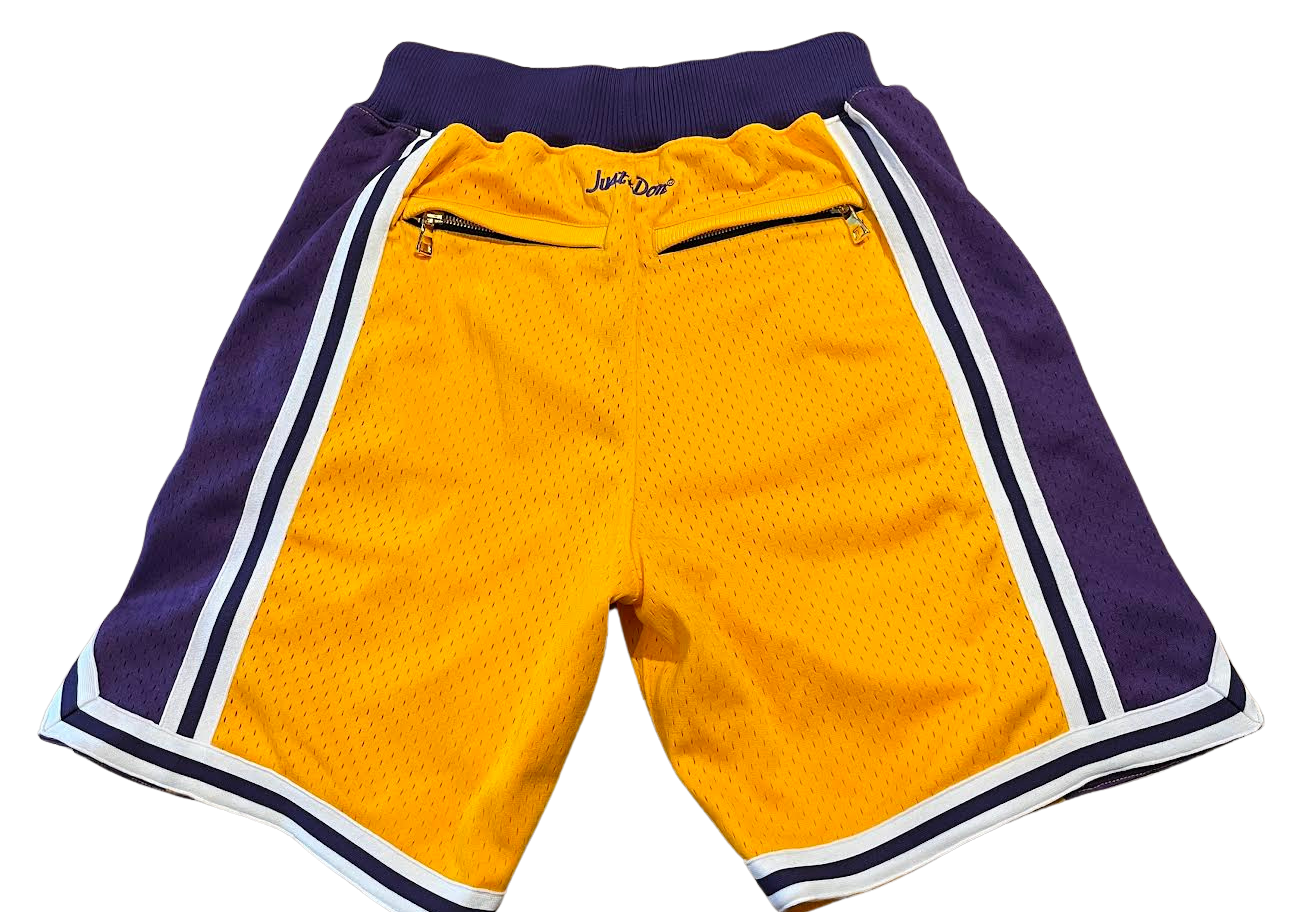 Mitchell & Ness Gold Los Angeles Lakers Authentic NBA x Just Don Mesh Shorts