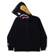 Bape x OVO Woodland Camo Shark Reversible Full Zip Hoodie Black