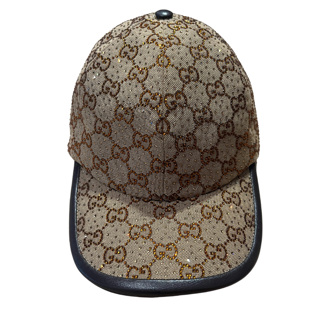 GUCCI GG canvas baseball hat with crystals (Preowned)