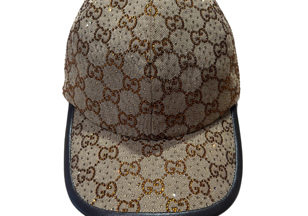 GUCCI GG canvas baseball hat with crystals (Preowned)