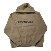 Fear of God Essentials Pullover Hoodie Applique Logo Taupe (Preowned)