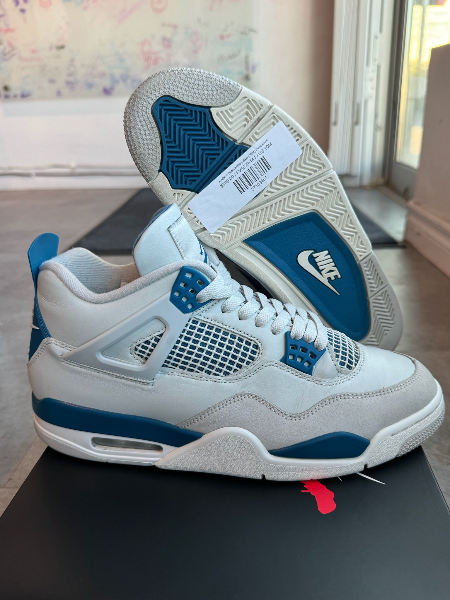 Jordan 4 Retro Military Blue (2024) (Preowned)