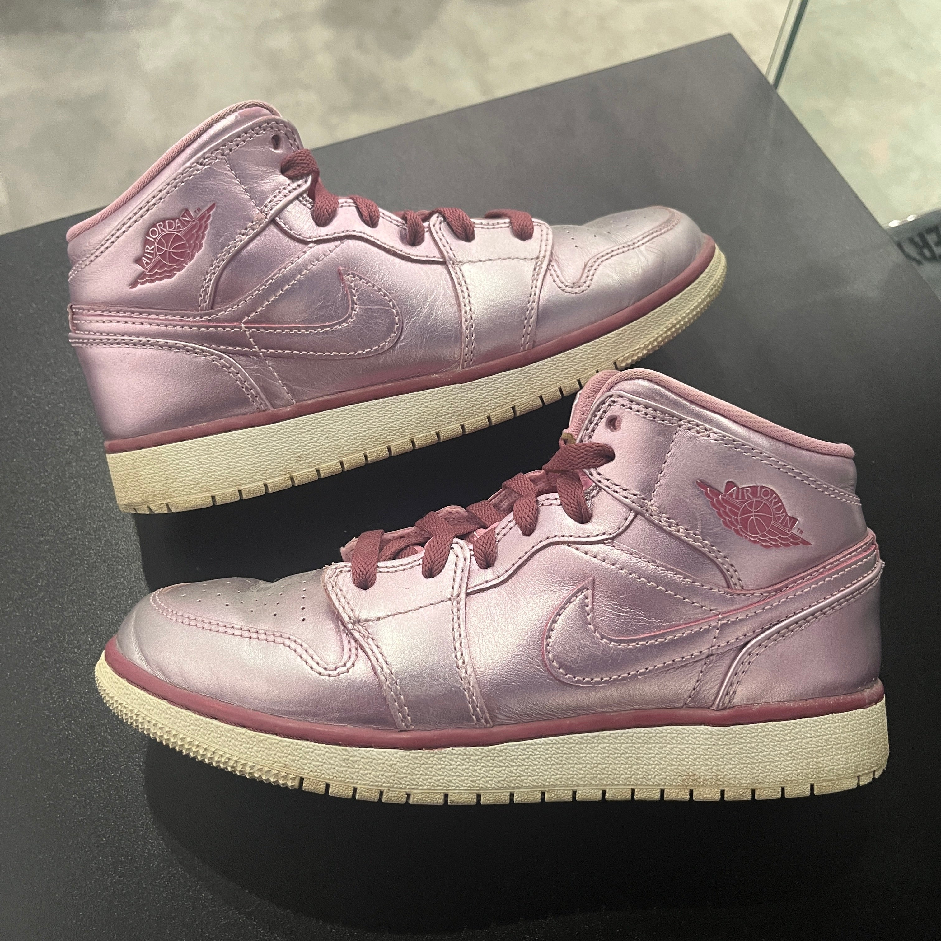 Jordan 1 Mid Pink Rose (GS) (Preowned)