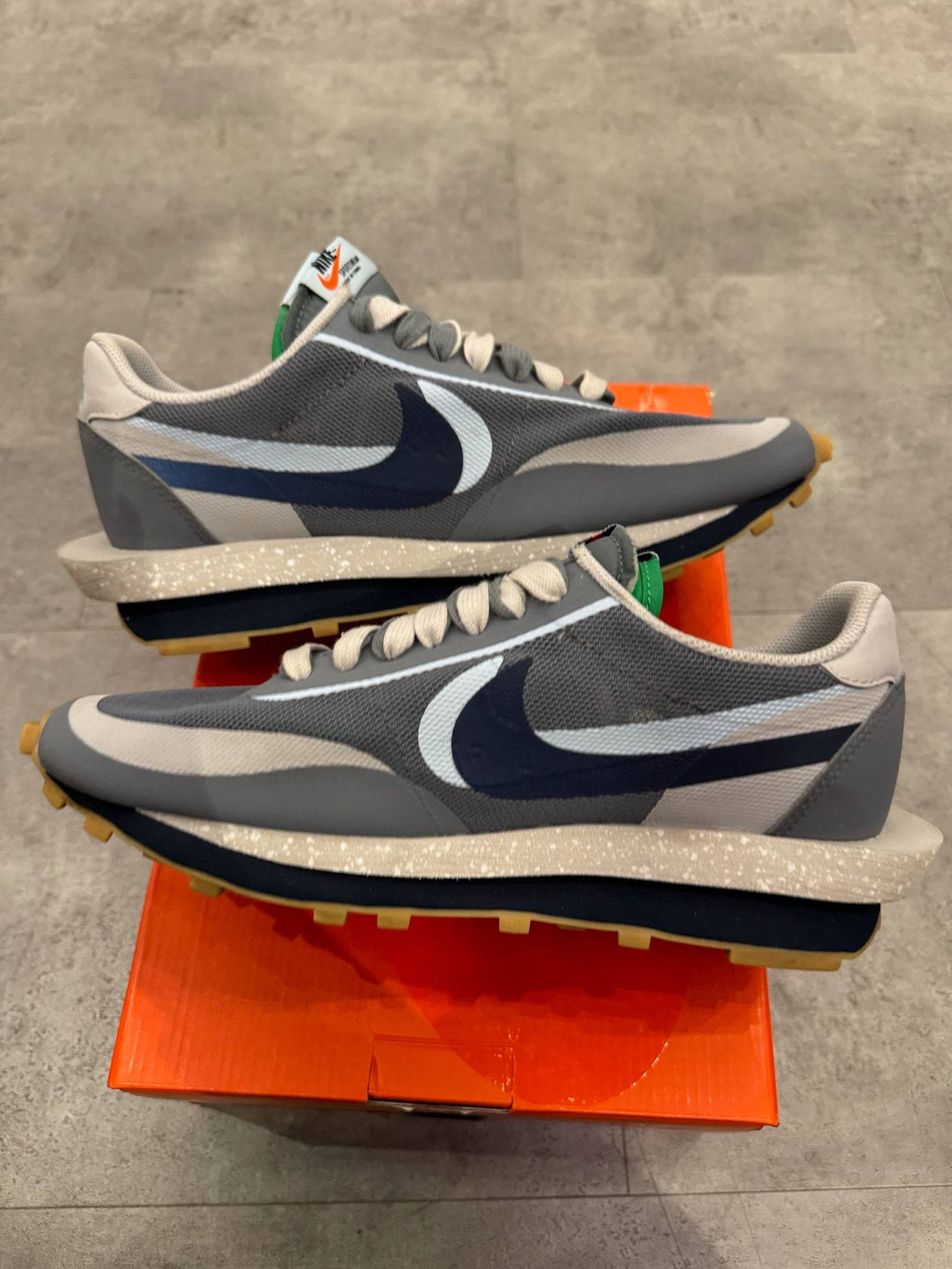 Nike LD Waffle sacai CLOT Kiss of Death 2 Cool Grey (Preowned Size 9)