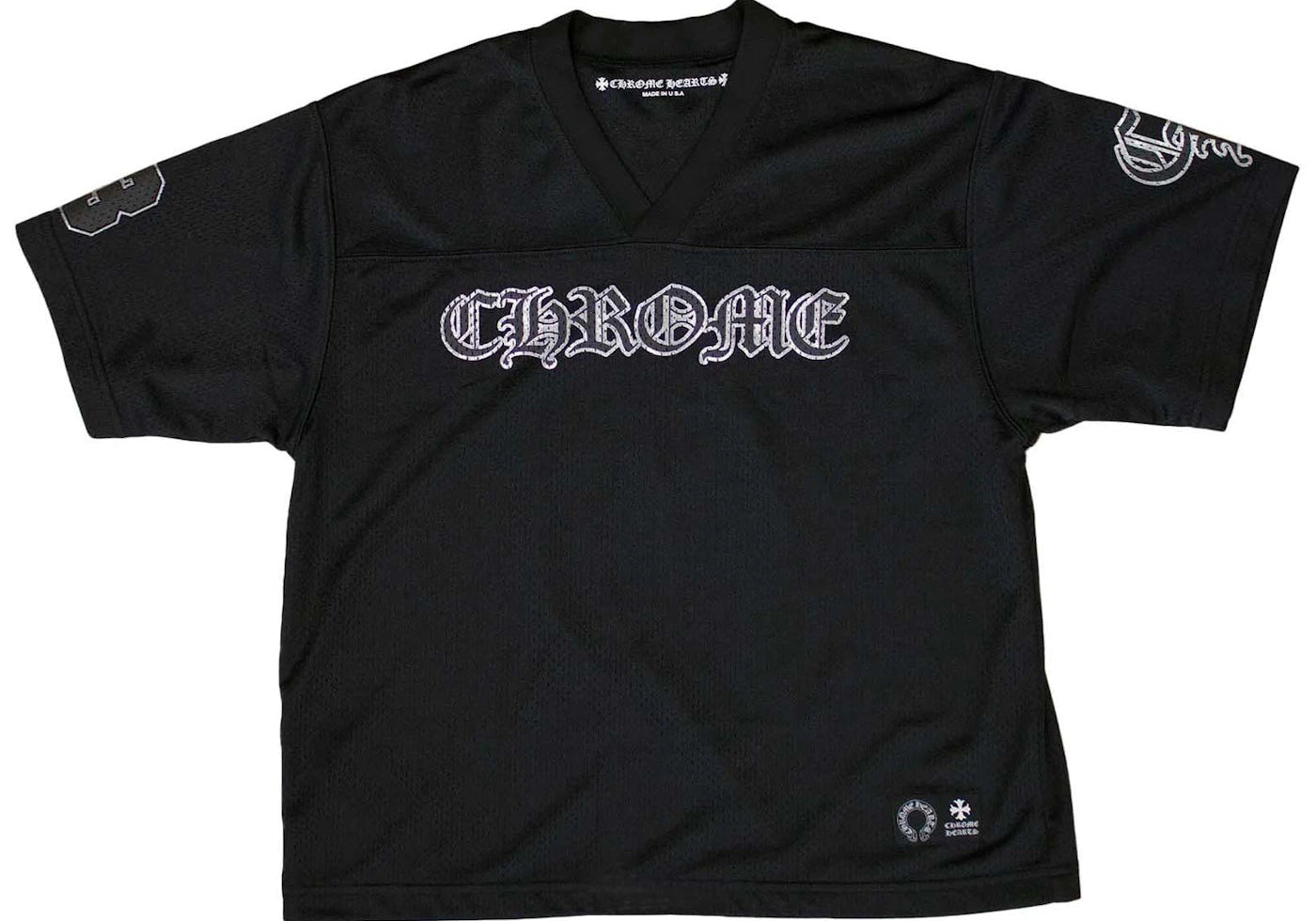 Chrome Hearts Mesh Stadium Football Jersey Black (Tried On)