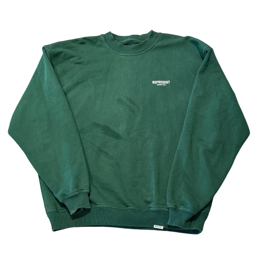 Represent Owners Club Crewneck Sweatshirt Green (Preowned)