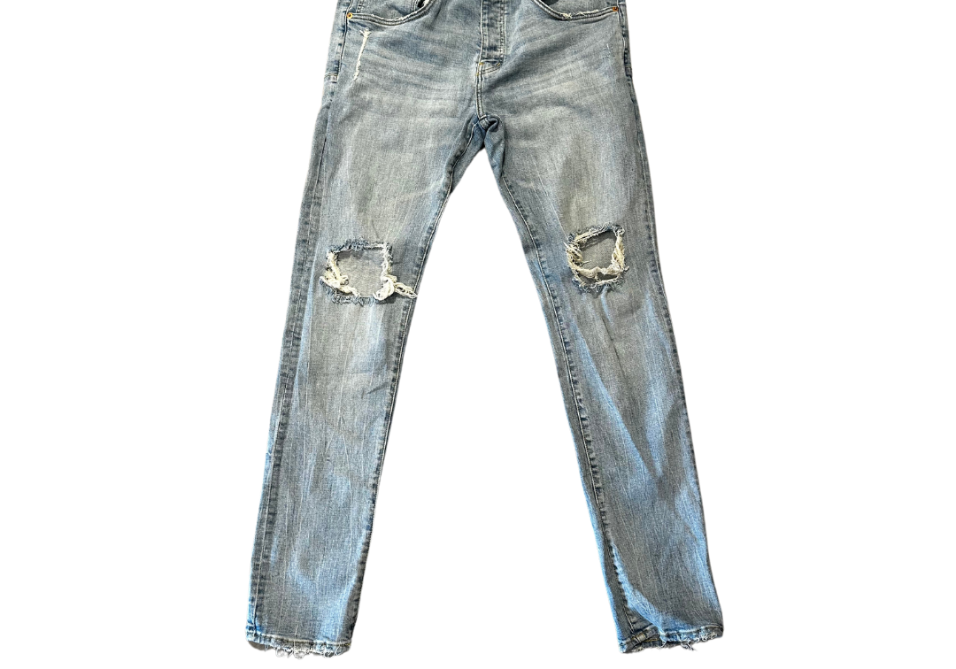 Purple Brand Style P002 Ripped Light Wash Jeans (Preowned)