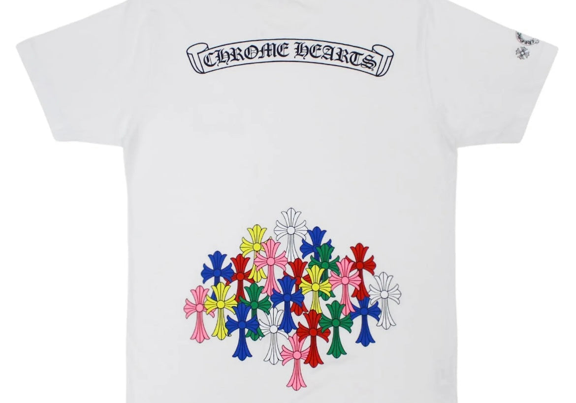 Chrome Hearts Multi Colour Cross T-Shirt White