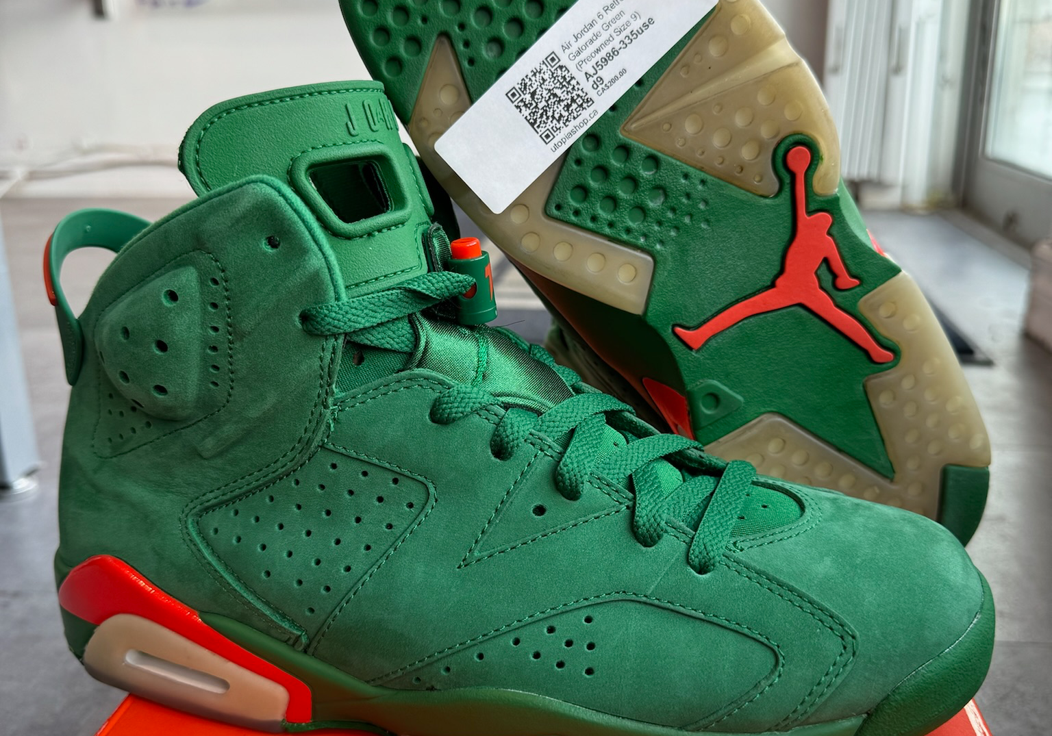 Air Jordan 6 Retro Gatorade Green (Preowned Size 9)