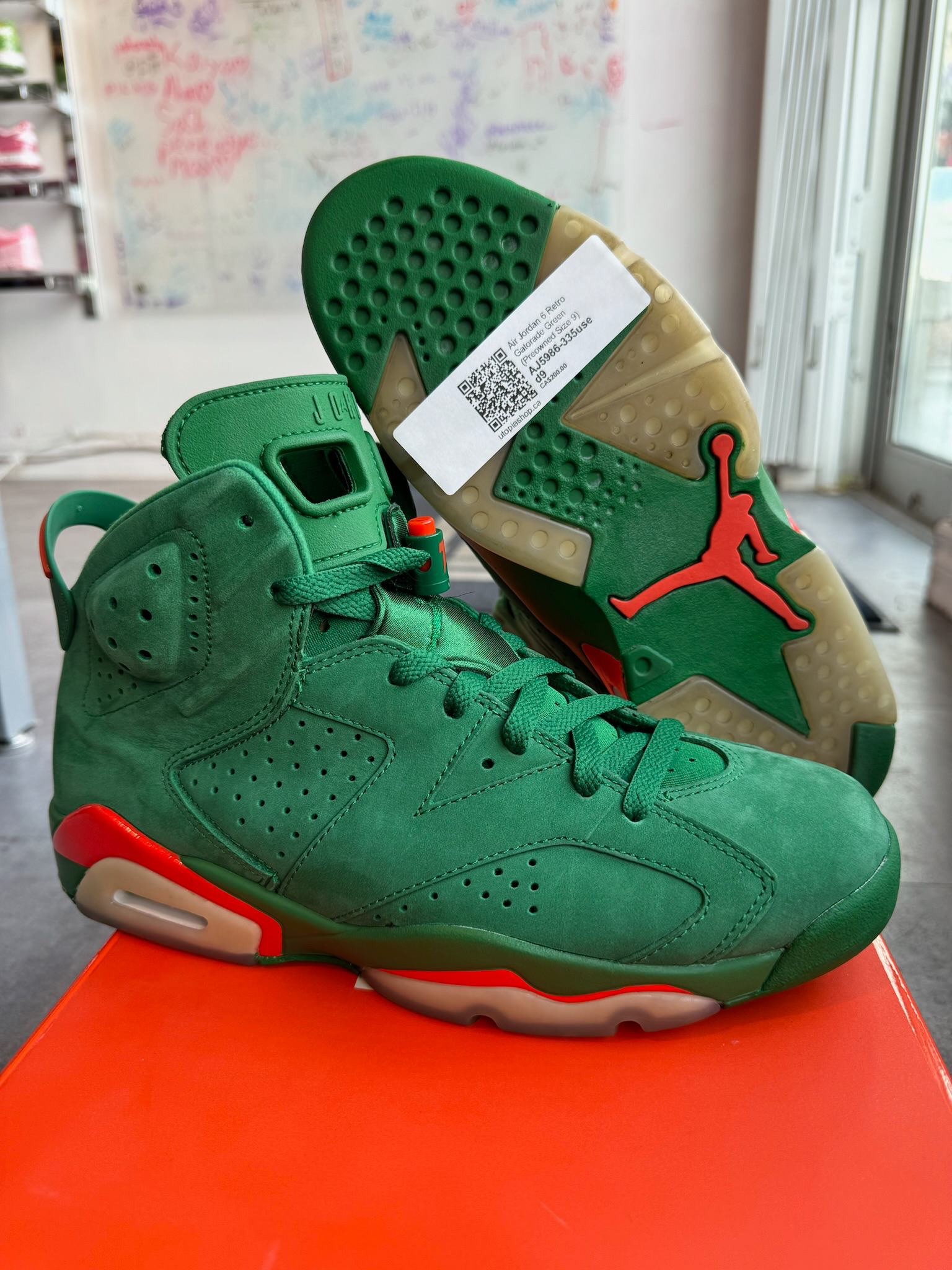 Air Jordan 6 Retro Gatorade Green (Preowned Size 9)