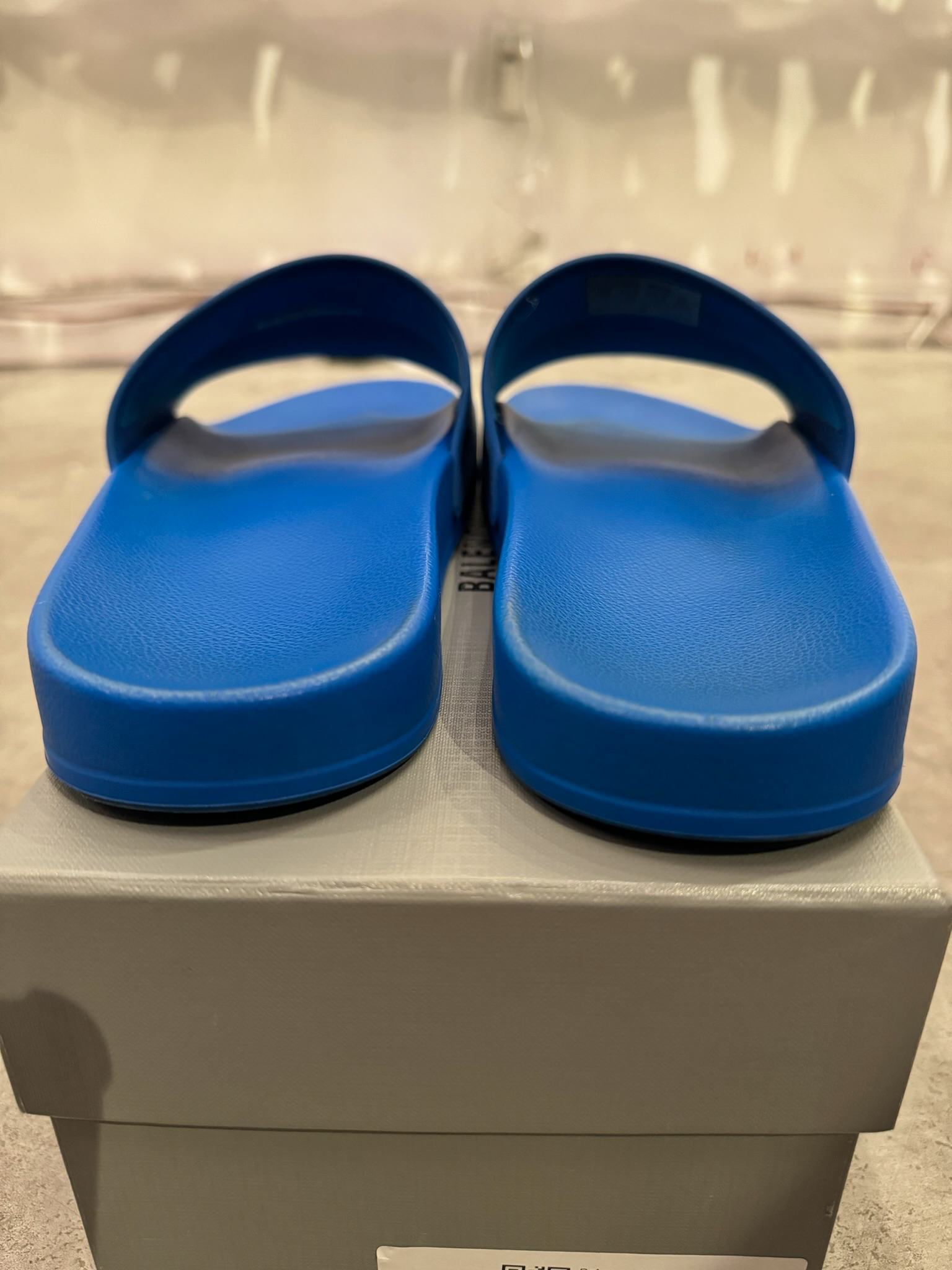 Balenciaga Pool Slide Blue Black (Preowned Size 9)