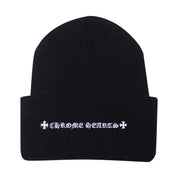 Chrome Hearts Plus Cross Beanie Black White