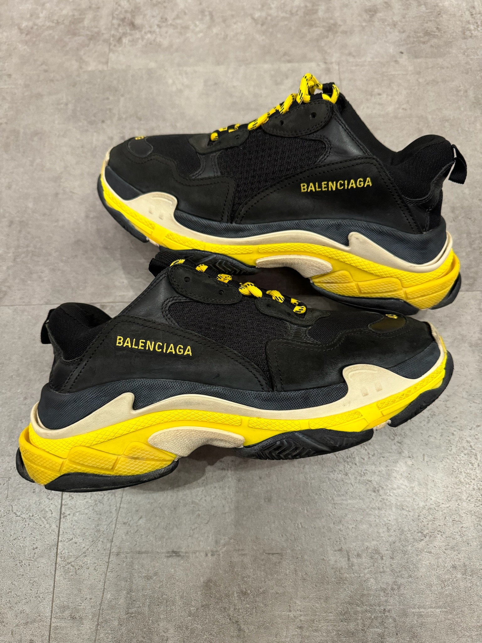 Balenciaga Triple S Black Yellow (Preowned)