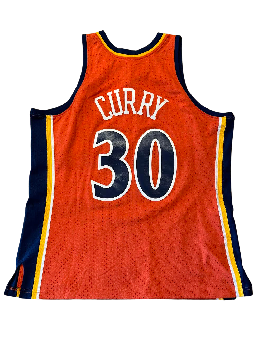 Mitchell & Ness Steph Curry Orange Golden State Warriors 2009-10 Swingman Jersey (Preowned)