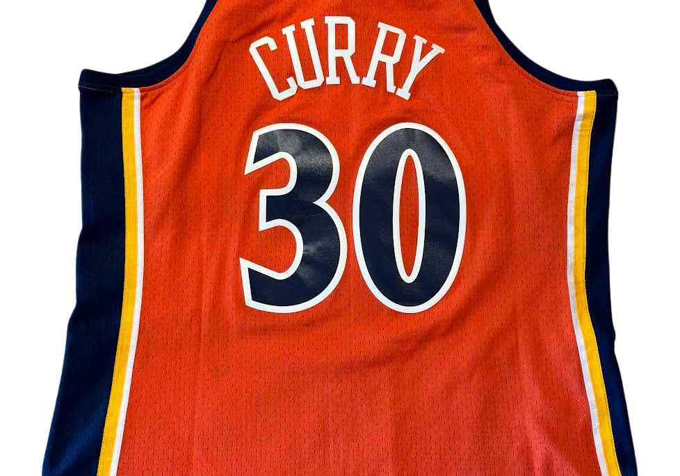 Mitchell & Ness Steph Curry Orange Golden State Warriors 2009-10 Swingman Jersey (Preowned)