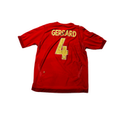 Umbro England 4 Red/Gold Gerrard Jersey