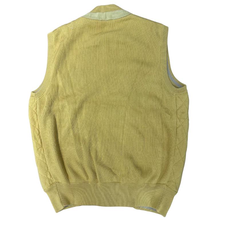 Loro Piana Quilted Button Front Sweater Vest Yellow, pre-owned, size M – photo 2 of 2