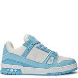 Louis Vuitton LV Trainer Baby Blue White - Pre-Owned Size 4.5Y (No Original Box)