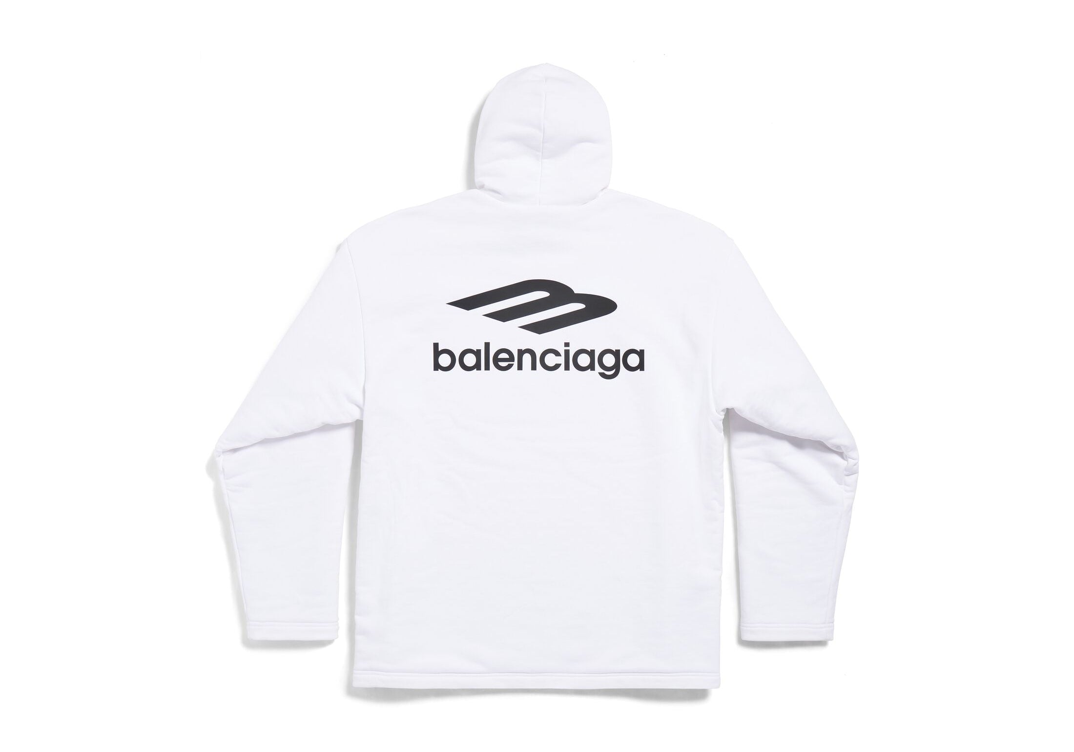 Balenciaga Skiwear - 3B Sports Icon Water Repellant Hoodie Heavy Fleece White