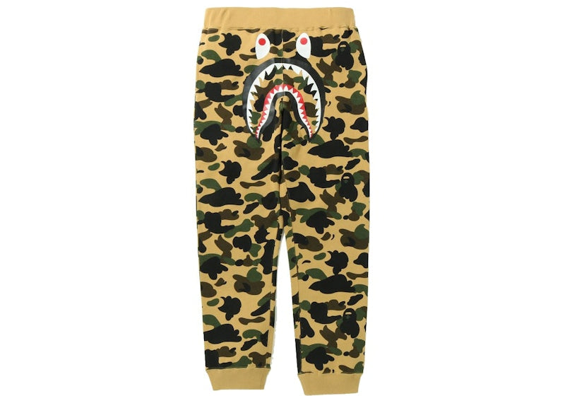 BAPE 1st Camo Shark Slim Sweat Pants (SS22) Yellow