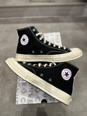 Converse X CDG Play Chuck Taylor All-Star 70 Hi Black (Preowned Size 12)