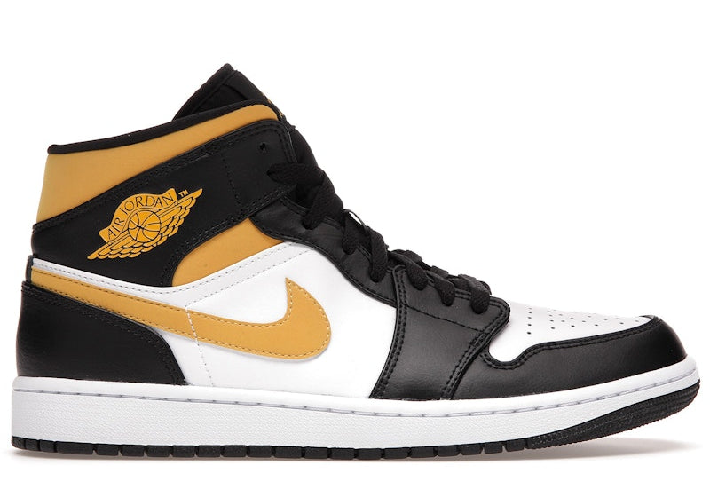 Jordan 1 Mid White Pollen Black