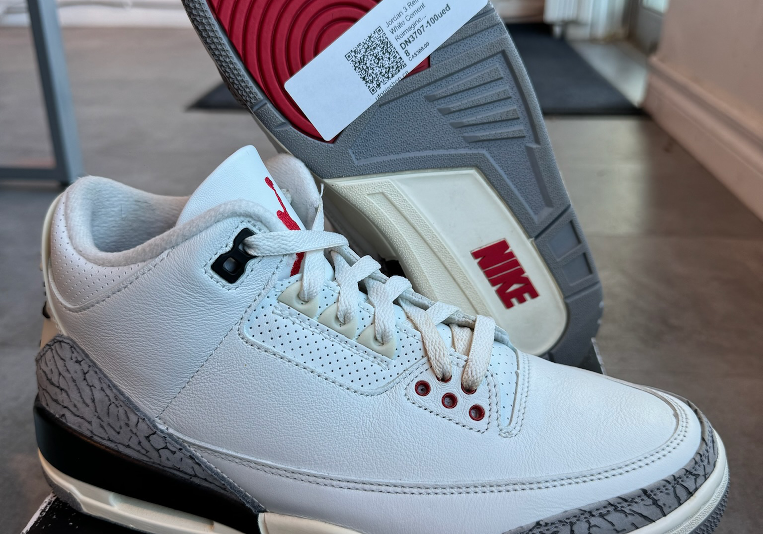 Jordan 3 Retro White Cement Reimagined (Preowned Size 8)