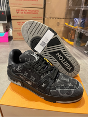 Louis Vuitton LV Trainer Black Monogram Denim (Worn TwiceSize LV7.5/US9)